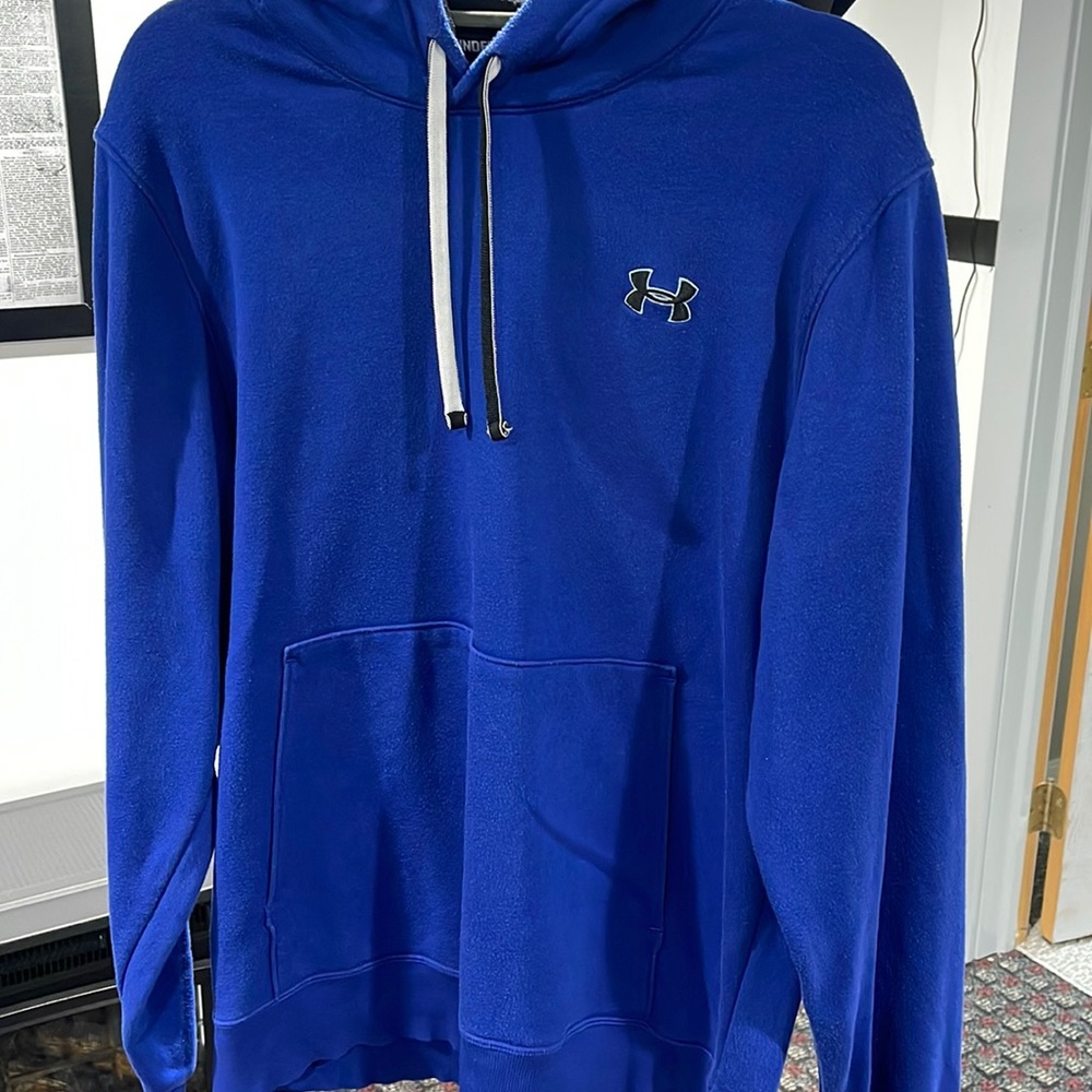 Under Armor. Blue Hoodie. Sweatshirt. Mens. Medium.